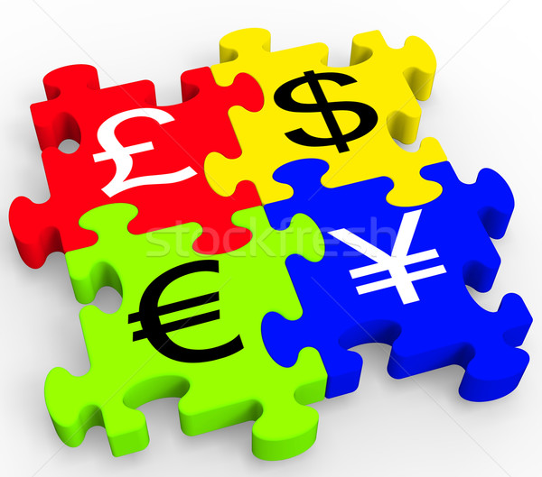 Valuta simboluri puzzle forex bani Imagine de stoc © stuartmiles