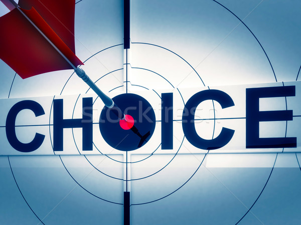 Target Choice Shows Two-way Path Decision Stock photo © stuartmiles
