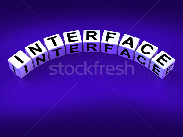 Interface Blocks Represent Integrating Networking and Interfacin Stock photo © stuartmiles