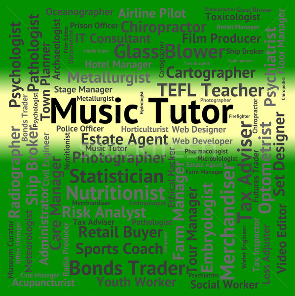 Stock photo: Music Tutor Shows Sound Track And Audio