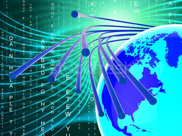 Optical Fiber Network Shows World Wide Web And Communication Stock photo © stuartmiles