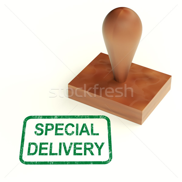 Special Delivery Stamp Shows Secure And Important Shipping Stock photo © stuartmiles