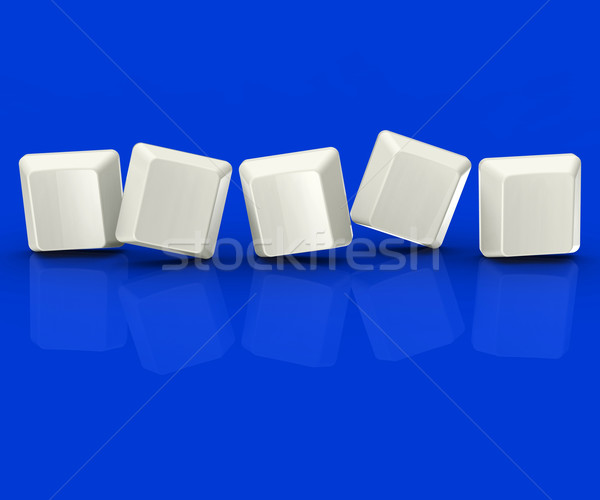 Five Blank Tiles Show Background For 5 Letter Word Stock photo © stuartmiles