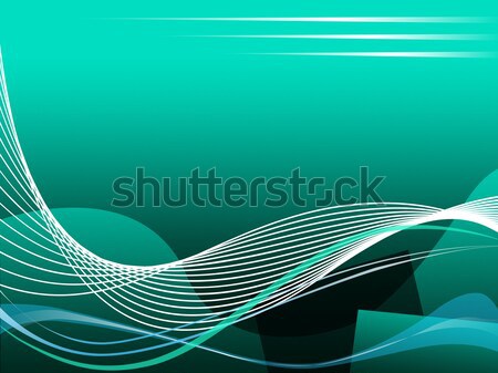 Green Curvy Background Shows Artistic Wave Or Soft Effect Stock photo © stuartmiles