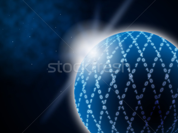 Kék gömb koncentrikus illusztráció mutat Stock fotó © stuartmiles