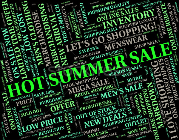 Heißen Sommer Verkauf Spiel Einsparungen billig Stock foto © stuartmiles