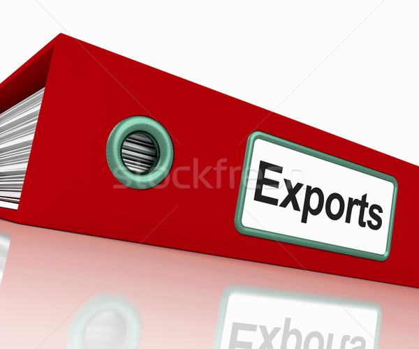 Exports File Showing Global Distribution Stock photo © stuartmiles