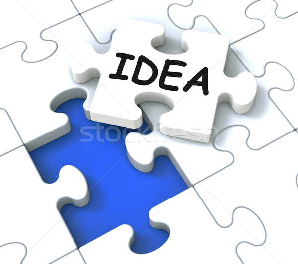 Idea Puzzle Showing Creative Innovations Stock photo © stuartmiles