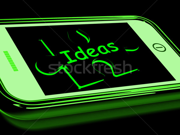 Stock photo: Ideas On Smartphone Shows Intelligence