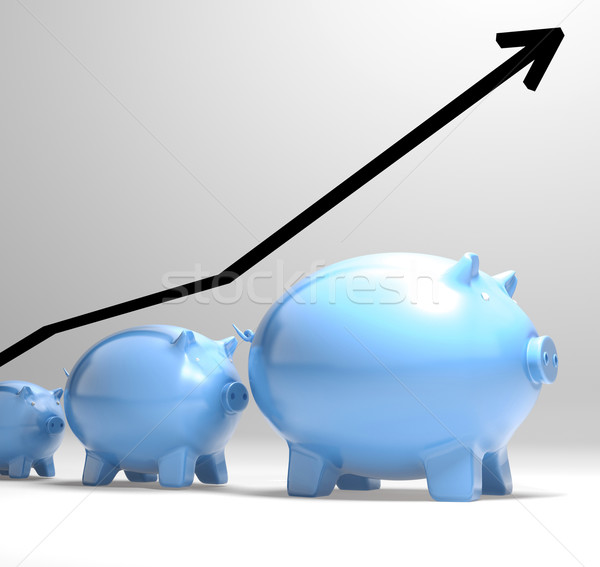 Growing Piggy Showing Increasing Investment Stock photo © stuartmiles