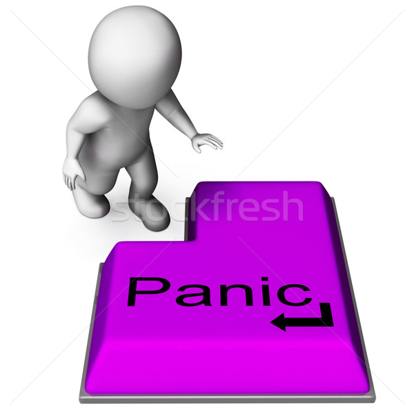 Panic Key Means Alarm Distress And Dread Stock photo © stuartmiles