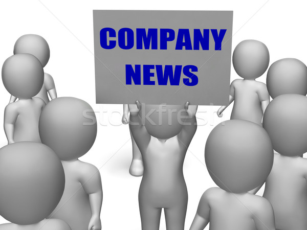 Company News Board Character Means Corporate Assets And Finances Stock photo © stuartmiles