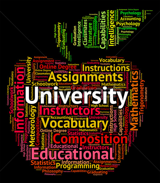 University Word Represents Educational Establishment And Academy Stock photo © stuartmiles