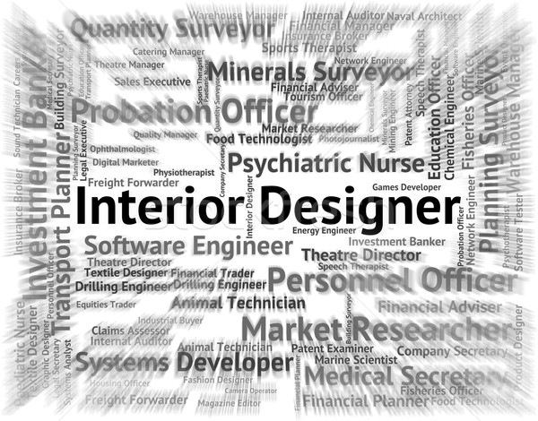 Interior Designer Shows Decorating Job And Employment Stock photo © stuartmiles