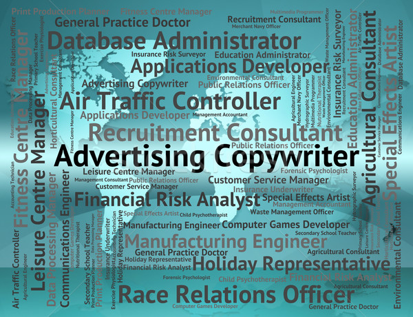 Advertising Copywriter Means Hire Advertisements And Job Stock photo © stuartmiles