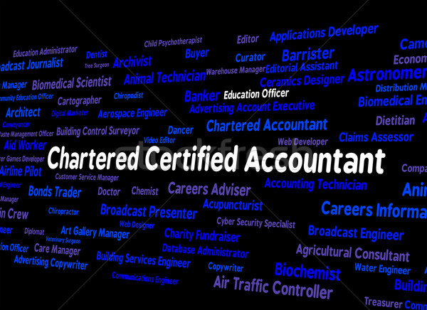 Chartered Certified Accountant Shows Balancing The Books And Acc Stock photo © stuartmiles