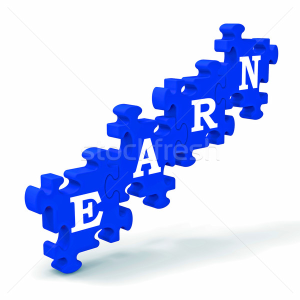 Earn Shows Employment Vocation And Earning Money Stock photo © stuartmiles