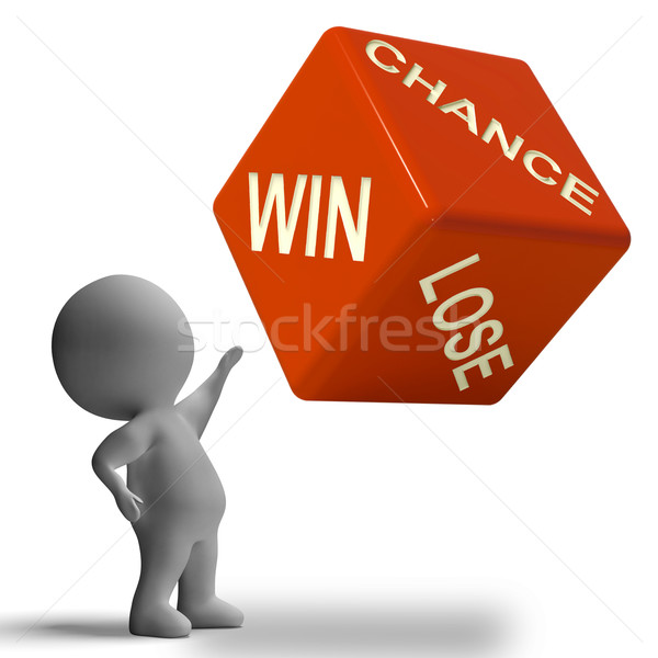 Chance Win Lose Dice Showing Gambling Stock photo © stuartmiles