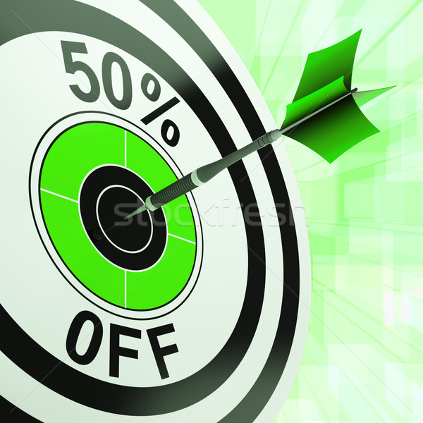 50 Percent Off Shows Discount Promotion Advertisement Stock photo © stuartmiles