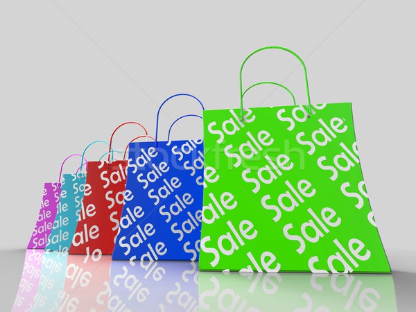 Sale Shopping Bags Shows Bargains Stock photo © stuartmiles