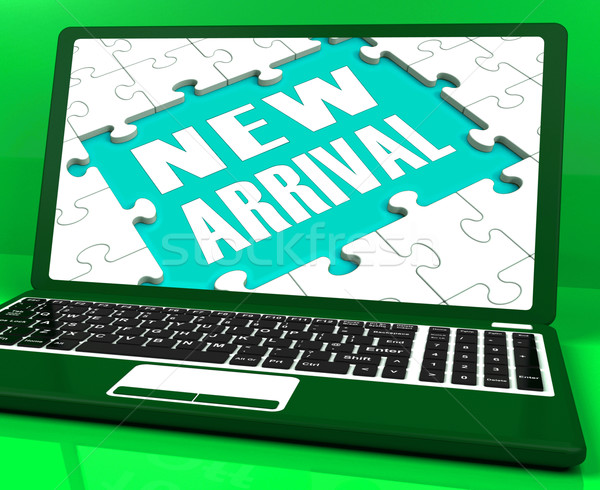 New Arrival Laptop Computer Shows Latest Products Announcement Stock photo © stuartmiles