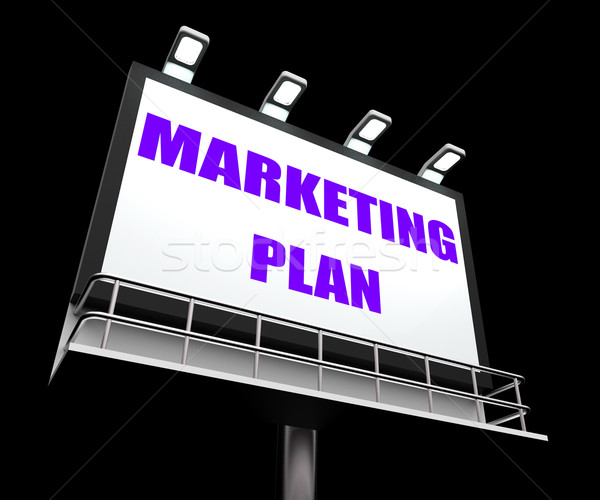 Marketing Plan Sign Refers to Financial and Sales Objectives Stock photo © stuartmiles