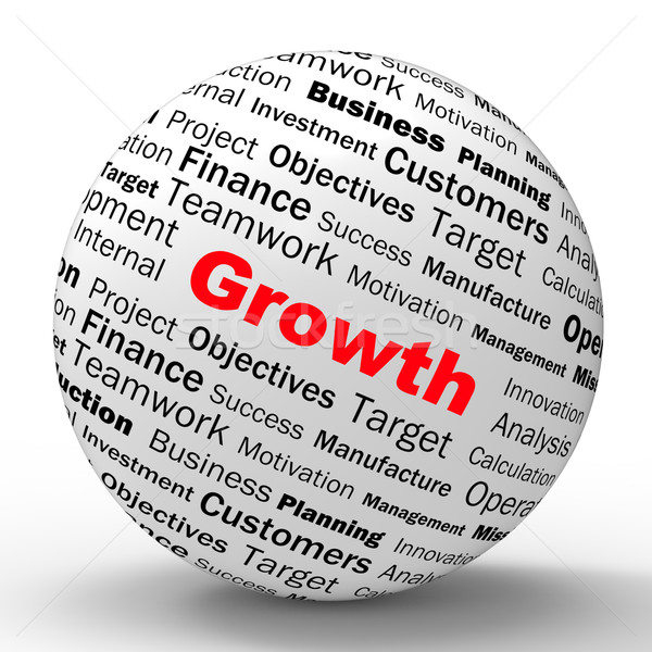 Growth Sphere Definition Shows Business Progress Or Improvement Stock photo © stuartmiles