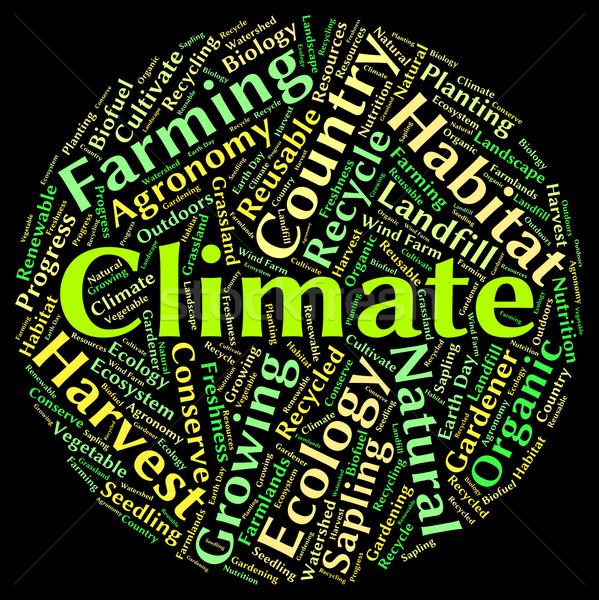 Climate Word Indicates Atmospheric Conditions And Weather Stock photo © stuartmiles