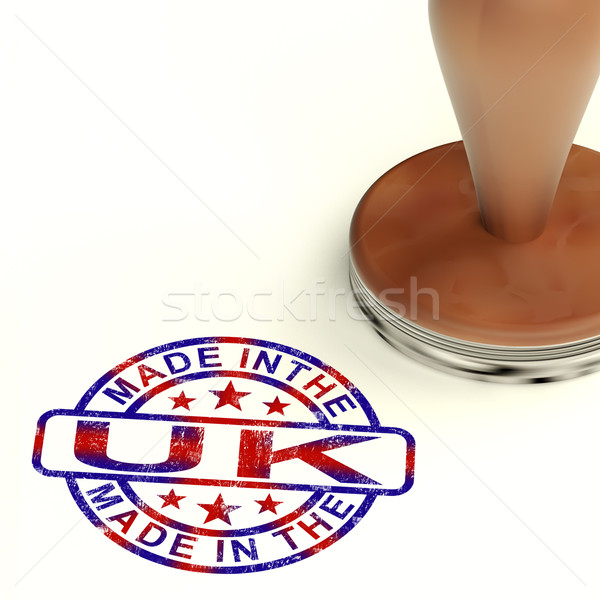 Stock photo: Made In The Uk Stamp Showing Product Or Produce From Britain