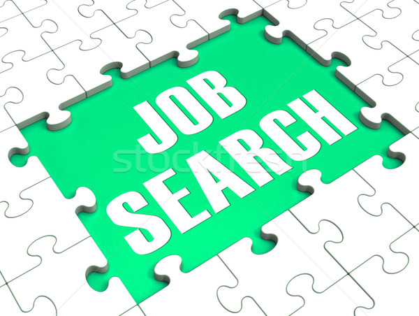Jigsaw Puzzle Shows Job Search Stock photo © stuartmiles