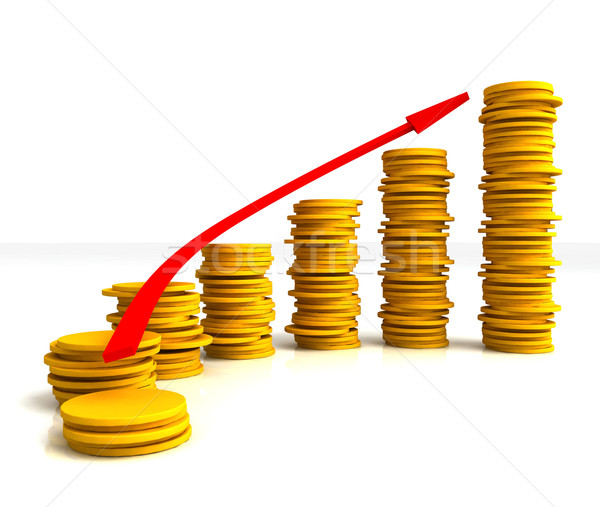 Coin Stacks Shows Increasing Profit Stock photo © stuartmiles