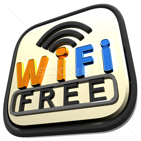 Laranja wi-fi livre internet sem fio Foto stock © stuartmiles