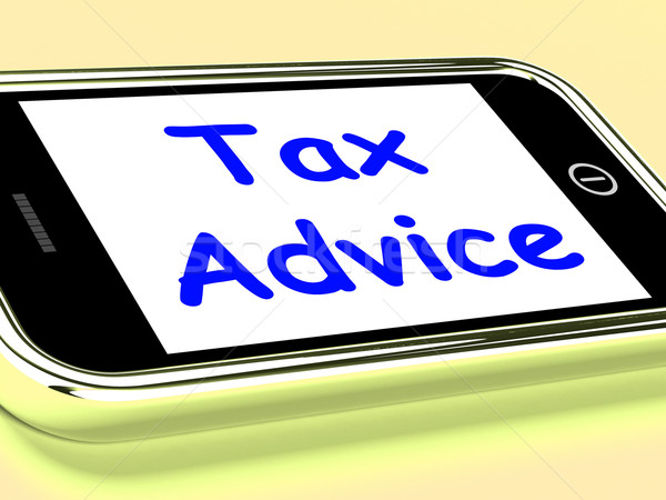 Tax Advice On Phone Shows Taxation Help Online Stock photo © stuartmiles