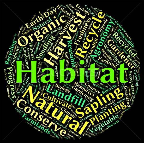 Habitat Word Shows Animal Text And Dwelling Stock photo © stuartmiles