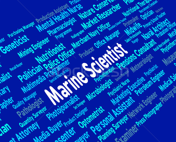 Tengeri tudós óceáni foglalkozás óceán állás Stock fotó © stuartmiles