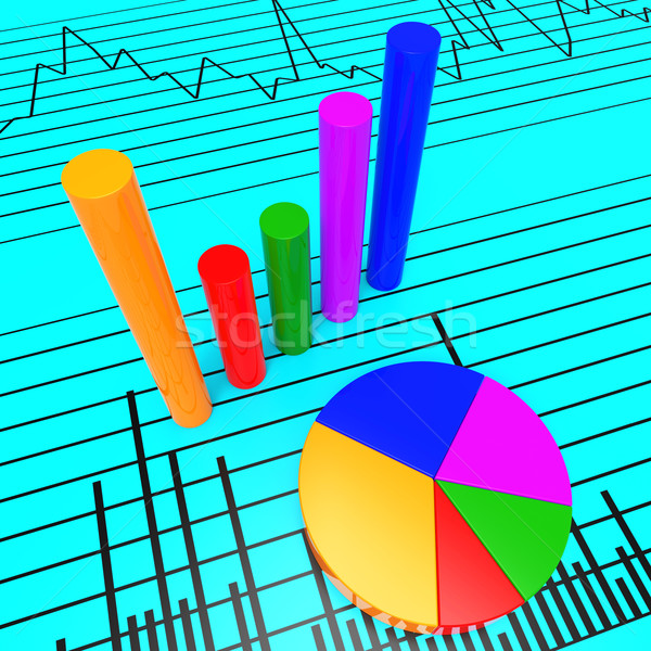 Graph Report Shows Infochart Document And Investment Stock photo © stuartmiles