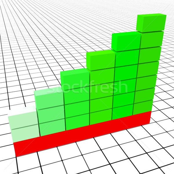 Increase Graph Represents Text Space And Copy Stock photo © stuartmiles