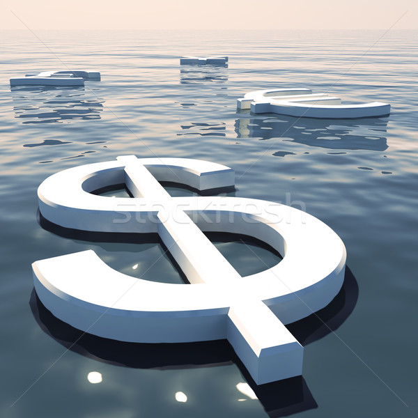 Dollar Floating And Currencies Going Away Showing Money Exchange Stock photo © stuartmiles