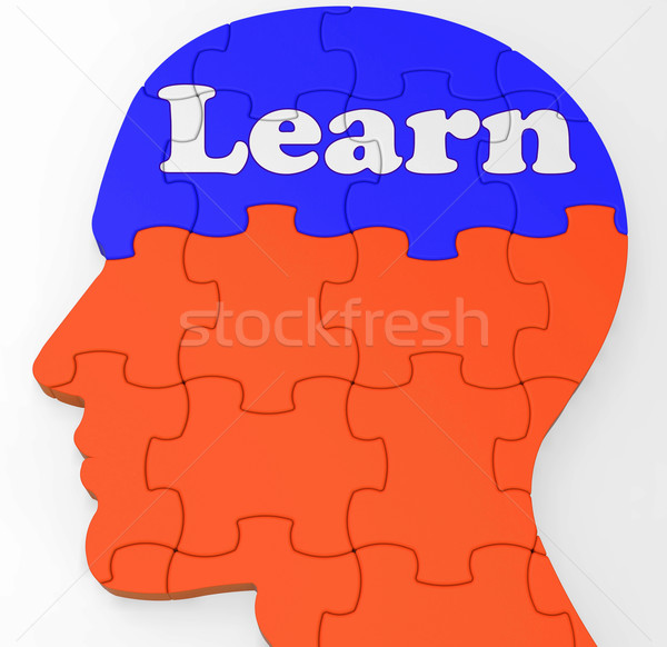 Nauczyć głowie edukacji nauki badań znaczenie Zdjęcia stock © stuartmiles