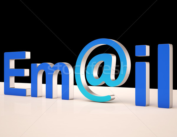 Stock fotó: Email · levelek · levelezés · háló · mutat · online