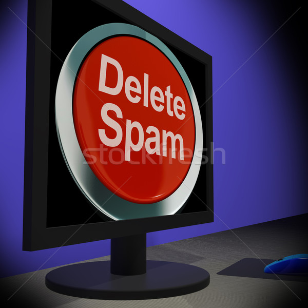 Delete Spam On Monitor Shows Unwanted Email Stock photo © stuartmiles