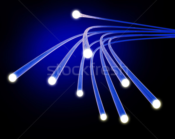 Optical Fiber Network Indicates Global Communications And Communicate Stock photo © stuartmiles