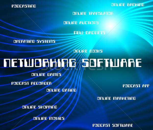 Networking Software Represents Shareware Online And Internet Stock photo © stuartmiles