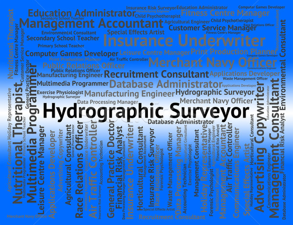 Hydrographic Surveyor Indicates Assesser Surveying And Maritime Stock photo © stuartmiles