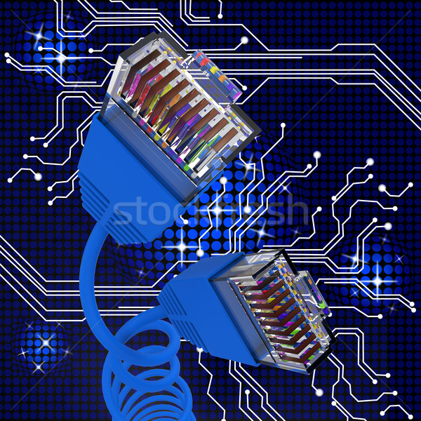 Internet verbinding world wide web kabel tonen netwerk Stockfoto © stuartmiles