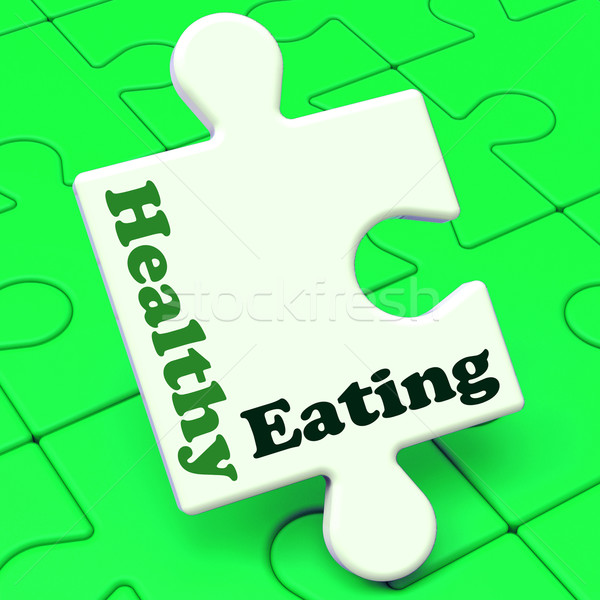 Gezond eten vers voedzaam gezond eten eten betekenis Stockfoto © stuartmiles