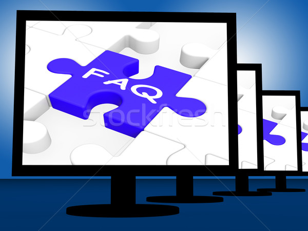 FAQ On Monitors Shows Frequently Asked Stock photo © stuartmiles