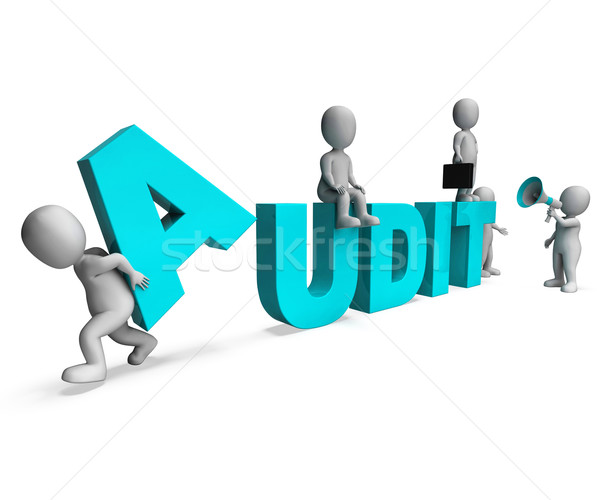 Audit Characters Shows Auditors Auditing Or Scrutiny Stock photo © stuartmiles