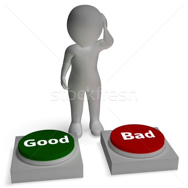 Good Bad Buttons Shows Approve Or Reject Stock photo © stuartmiles
