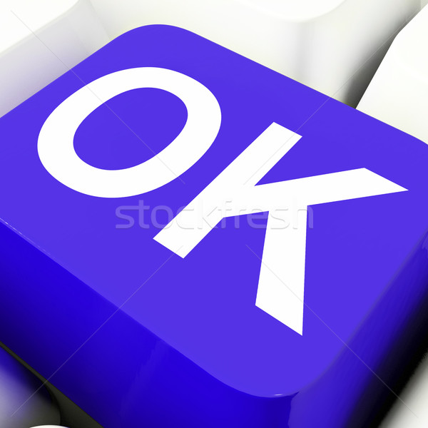 Ok Key Shows Correct Or Passed Stock photo © stuartmiles